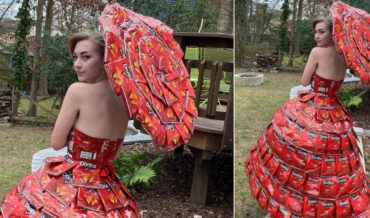 Student Makes Prom Dress Out Of Doritos Bags From School Cafeteria