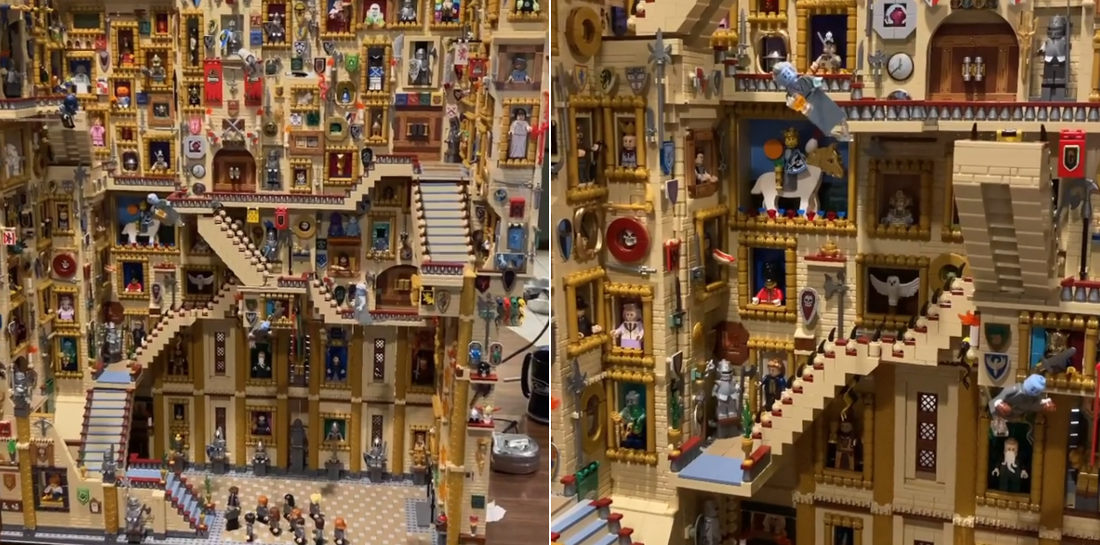 Hogwarts Moving Grand Staircase Recreated In LEGO