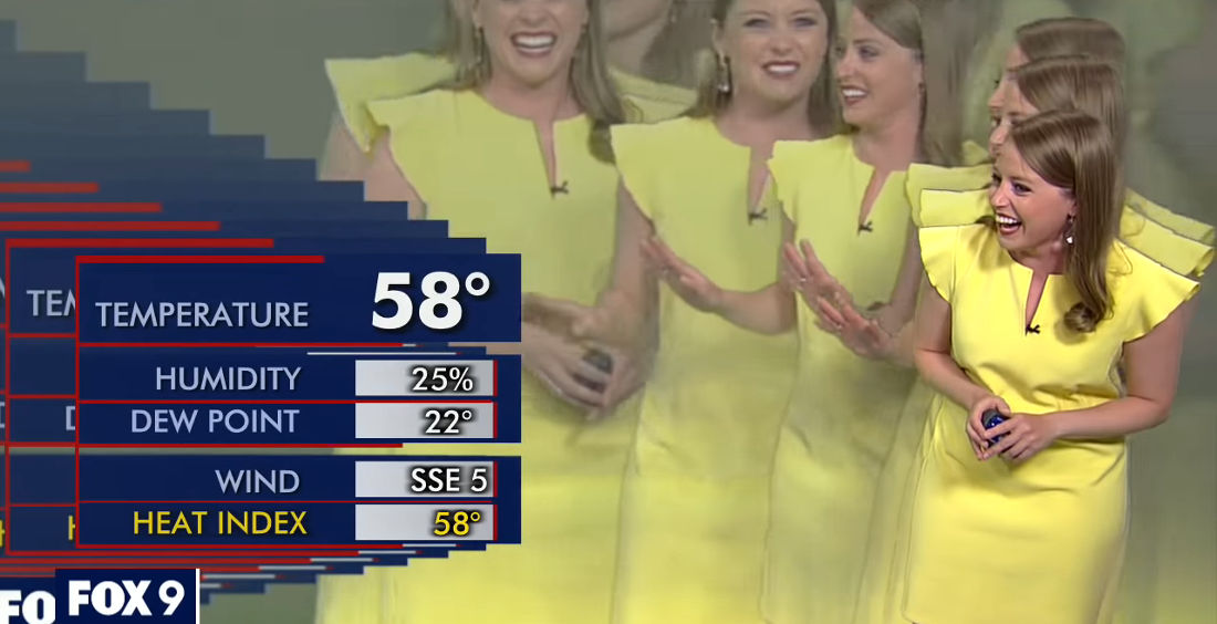 Computer Glitch Causes Meteorologist To Multiply On Screen, She Loses It