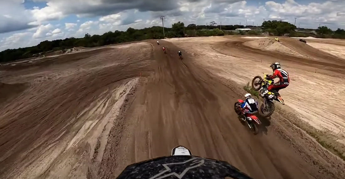 Motocross Rider Lands Directly On Top Of Another After Jump