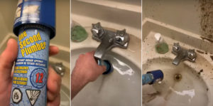 Man Attempts Sink Unclogging With One Second Plumber