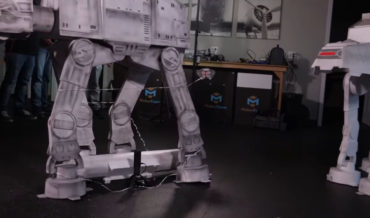 Attempting To Trip A Model AT-AT With A Snowspeeder Drone