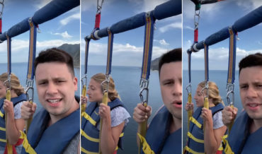 Guy Records Parasailing Trip With Wife While She Hates It