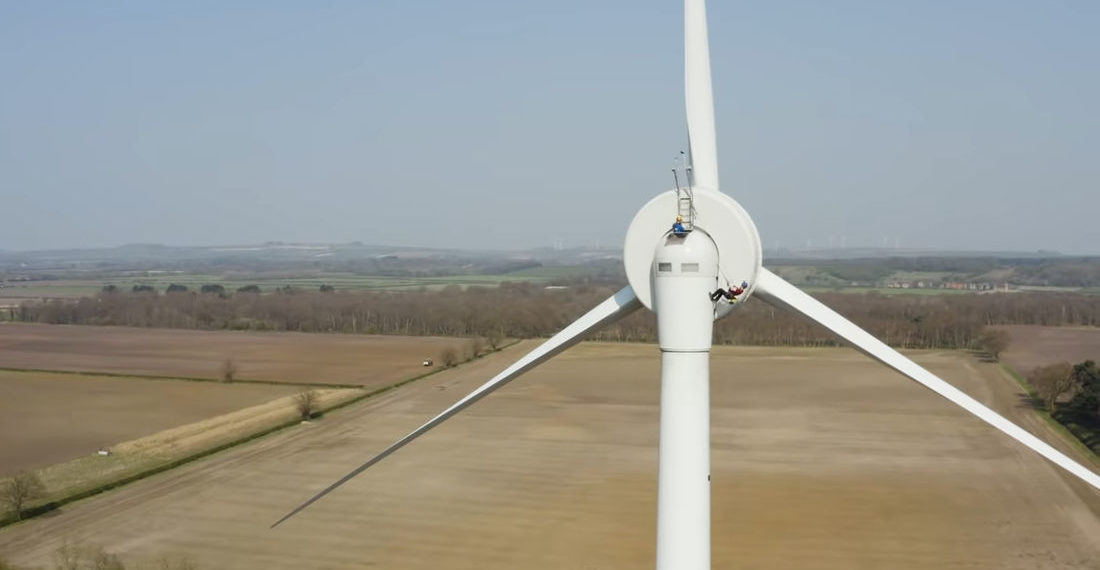 Taking The Emergency Exit Out The Top Of A Wind Turbine