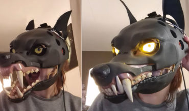 Freaky Deaky: Woman Demonstrates Her 3D Printed Animatronic Wolf Mask