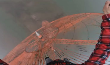 BASE Jump From Top Of Old Wind Turbine