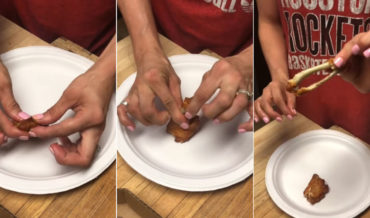 Woman Demonstrates Chicken Wing Flat Deboning Trick