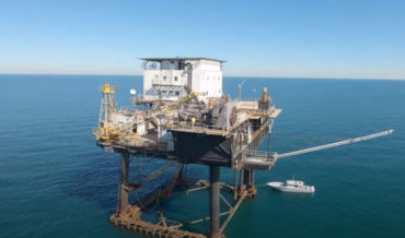 Freestyle Drone Fly-Through Of Abandoned Ocean Oil Platform