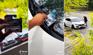Guy Leaves Exact Hot Wheels Version Of Guy’s Civic Type R On Windshield For Him