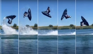Man Casually Performs Double Backflip On Jet-Ski