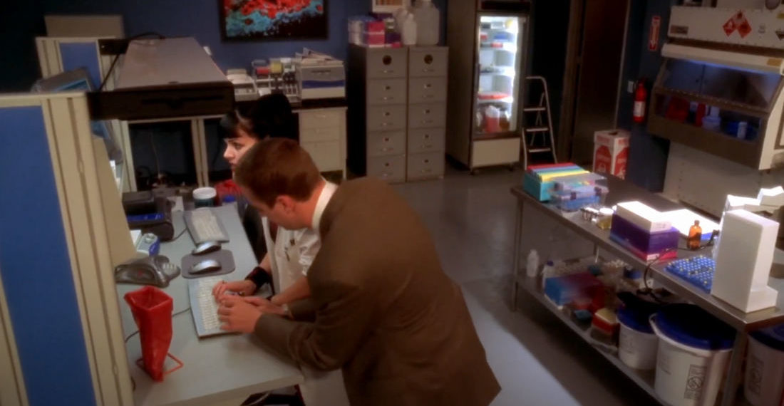 NCIS Hacking Scene With Two People Typing On One Keyboard