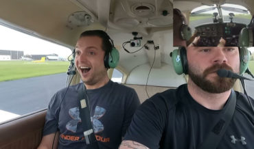 The Old ‘Get A Pilot License Behind Your Friend’s Back’ And Take Him Flying Prank