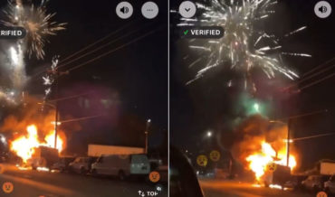 RV Containing Fireworks Goes Up In Flames