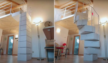 Drawers That Transform Into A Spiral Staircase