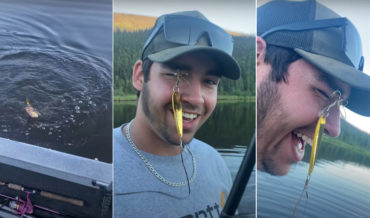 Close Calls: Hook Comes Loose From Fish, Catches Fisherman In Eyebrow