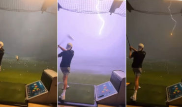Golf Ball Gets Struck By Lightning At Topgolf