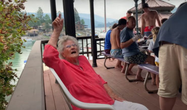 Grandma Hits Son With Well-Aimed Rubber Band, Tries To Play It Off