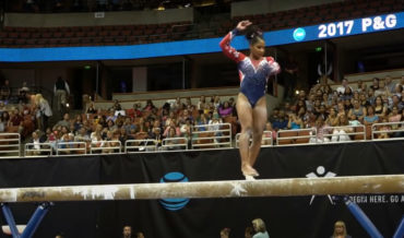 Compilation Video Of Gymnasts Playing Off Their Mistakes