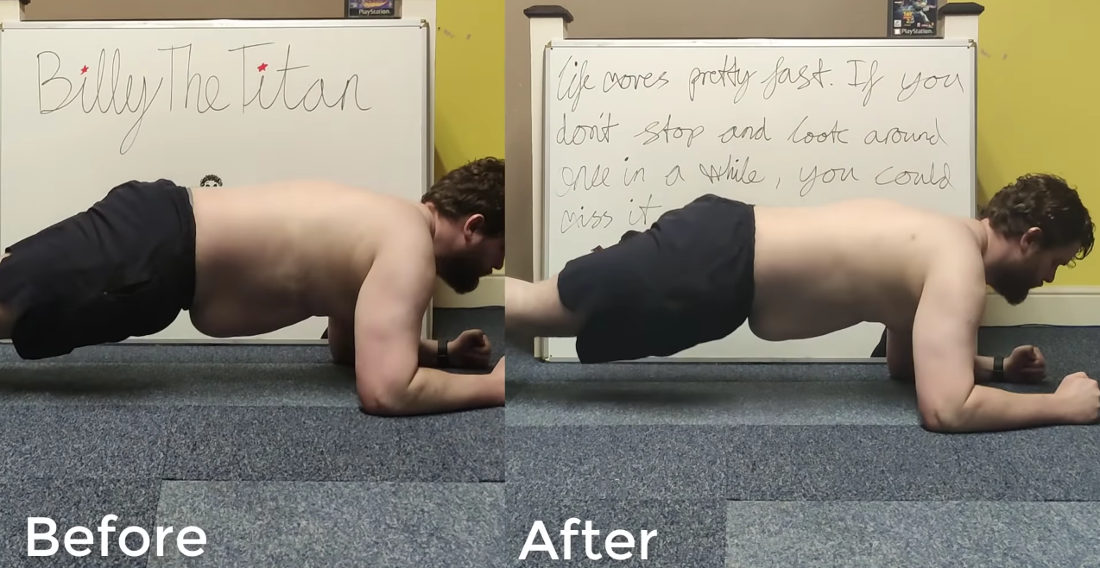 Man Records Progress Planking Every Day For 30 Days