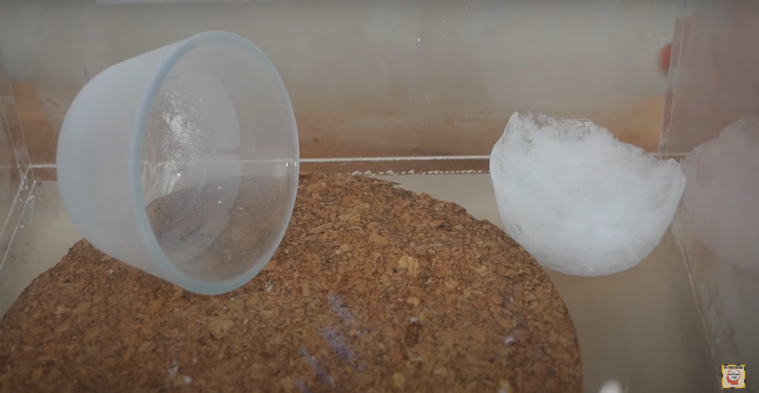 Using A Vacuum Chamber To Freeze Nitrogen Into A Solid