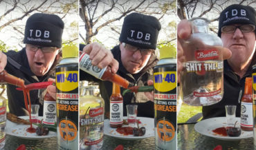 Lunatic Eating Hot Peppers Covered In Ultra Hot Sauce