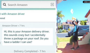 It Happens: Amazon Driver Accidentally Throws Package On Roof Swatting At Bug