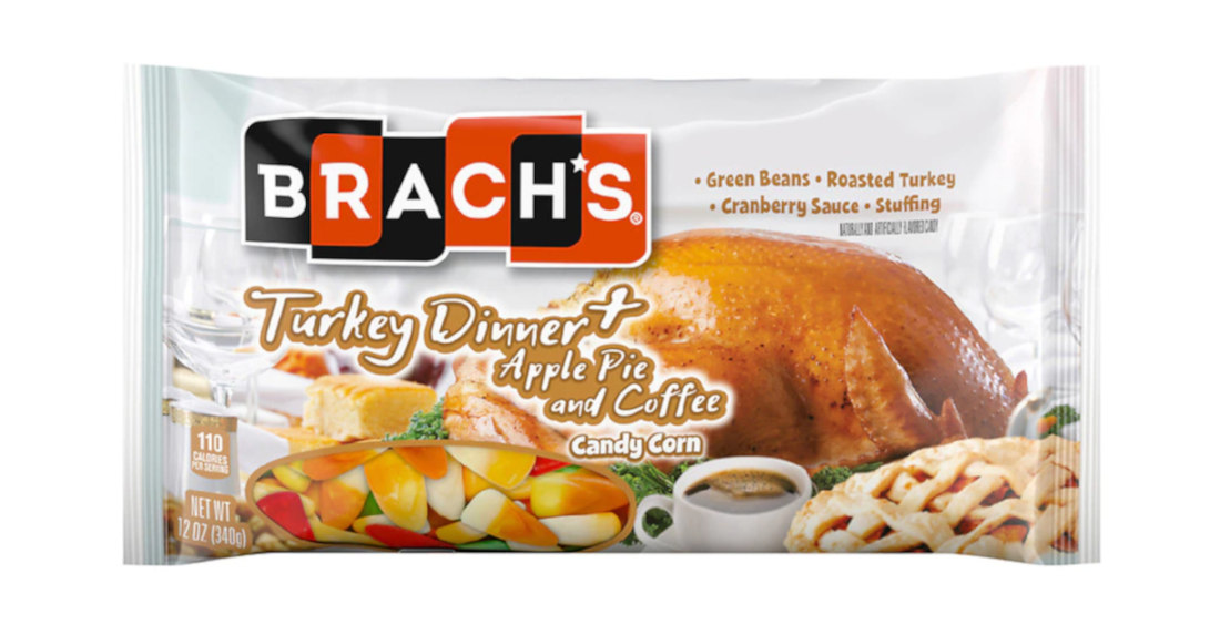 Brach’s Turkey Dinner + Apple Pie And Coffee Flavored Candy Corn
