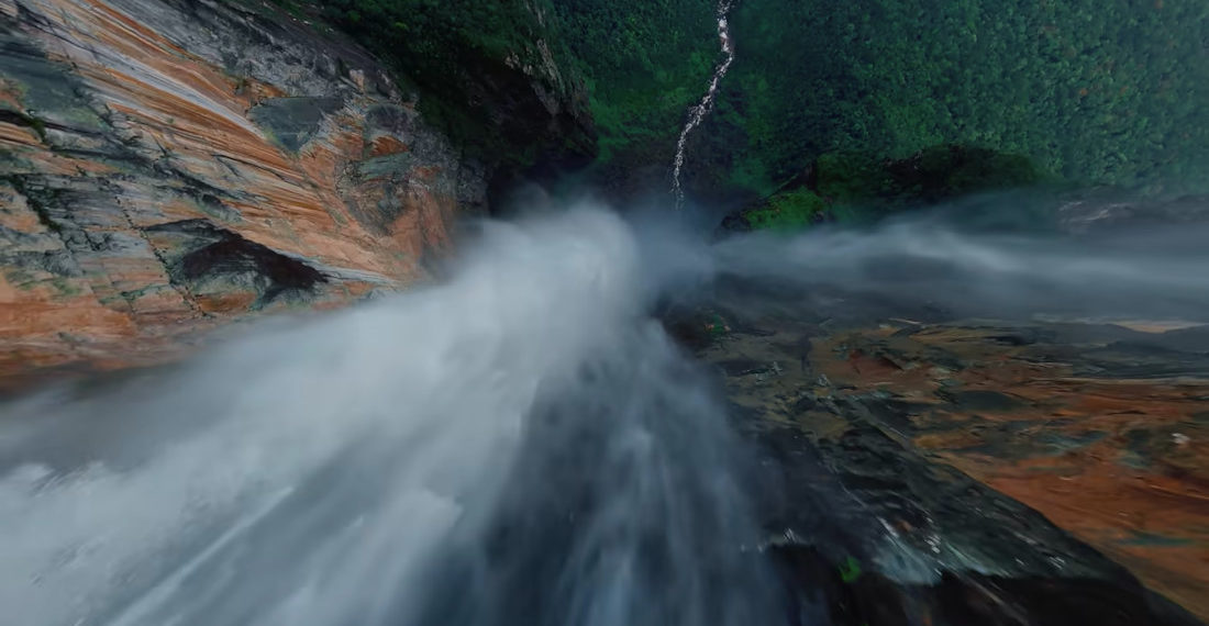 Drone Flight Down The World’s Tallest Waterfall