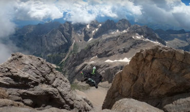 Beautiful First-Person Footage Of Wingsuit Flight Down Alp Mountain