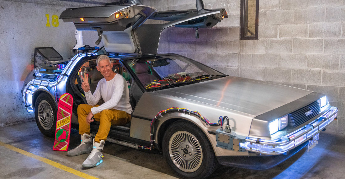 Tour Of A Completely Customized BTTF Time Traveling DeLorean Replica