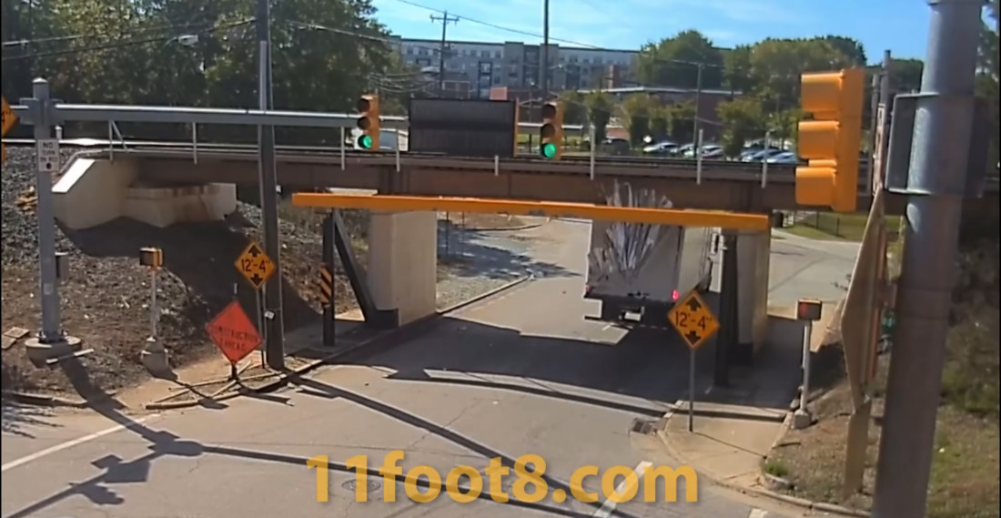 Infamous 11-Foot-8 Bridge Perfectly Shears Top From Box Truck