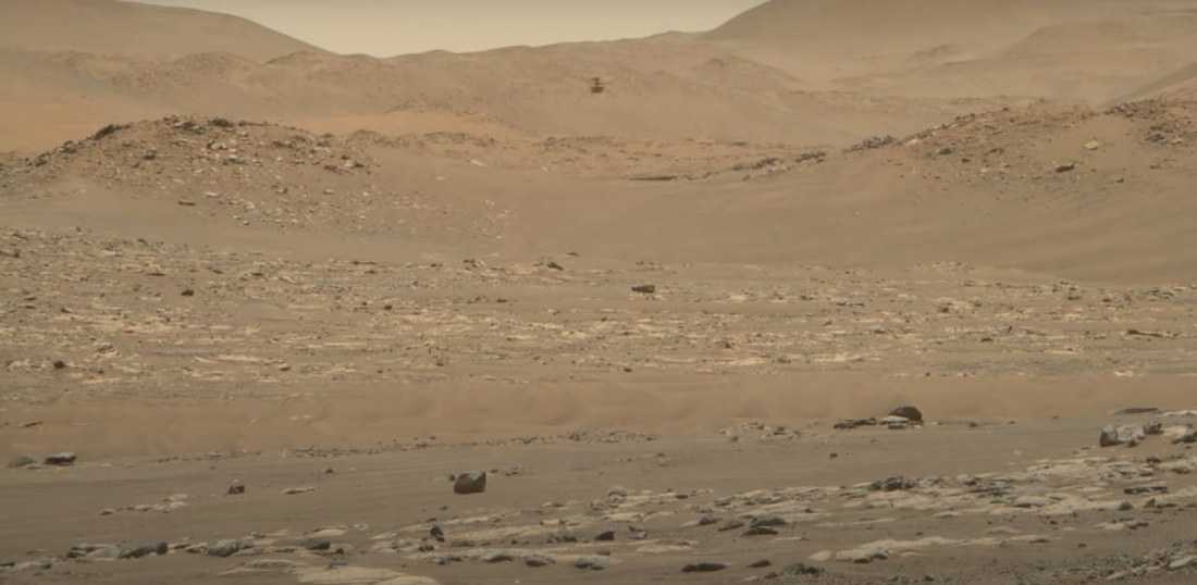 Video Of The Ingenuity Mars Copter Flying Above The Red Planet
