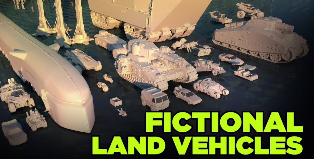 Fictional Land Vehicle Size Comparison Visualization