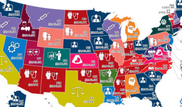 Map Of The Best Paying Job In Each U.S. State
