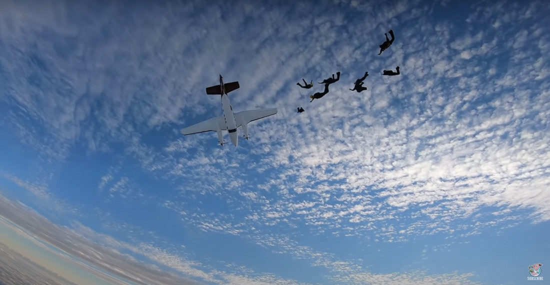 Holy Smokes!: Plane Stalls And Free Falls During Skydive Jump