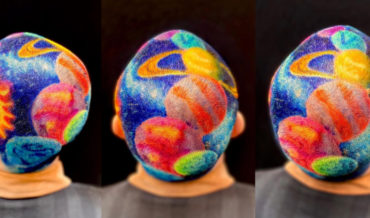 Man Gets Solar System Hair Coloring