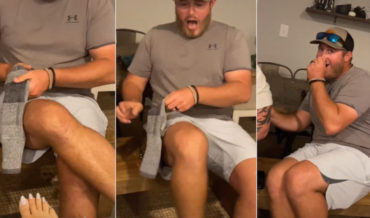 Woman Pranks Husband With Talon Toenail Pedicure
