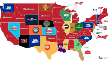 A United States Map Of Each State’s Most Popular Beer