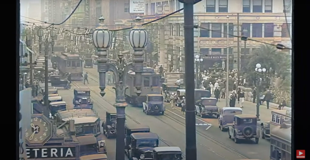 Stunning Footage Of 1930's Downtown Los Angeles Colorized And Remastered In HD