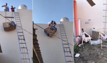 Air Conditioner Hoist To Roof Fail