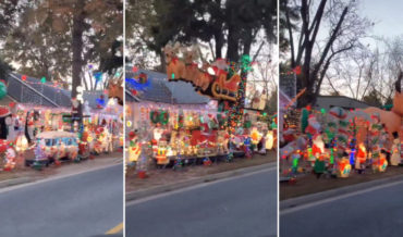 A Drive-By Of Some VERY Extreme Outdoor Christmas Decorating