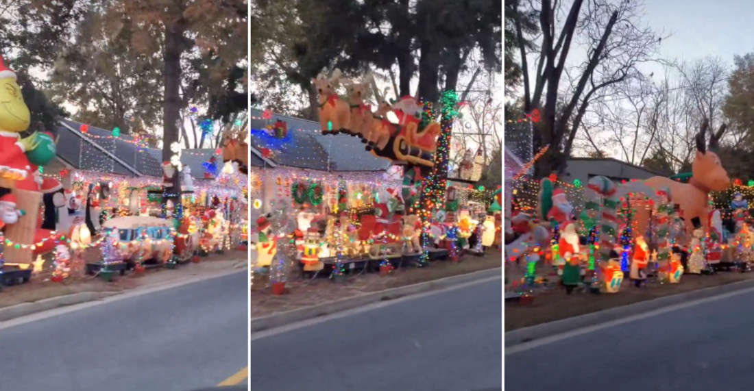 A Drive-By Of Some VERY Extreme Outdoor Christmas Decorating
