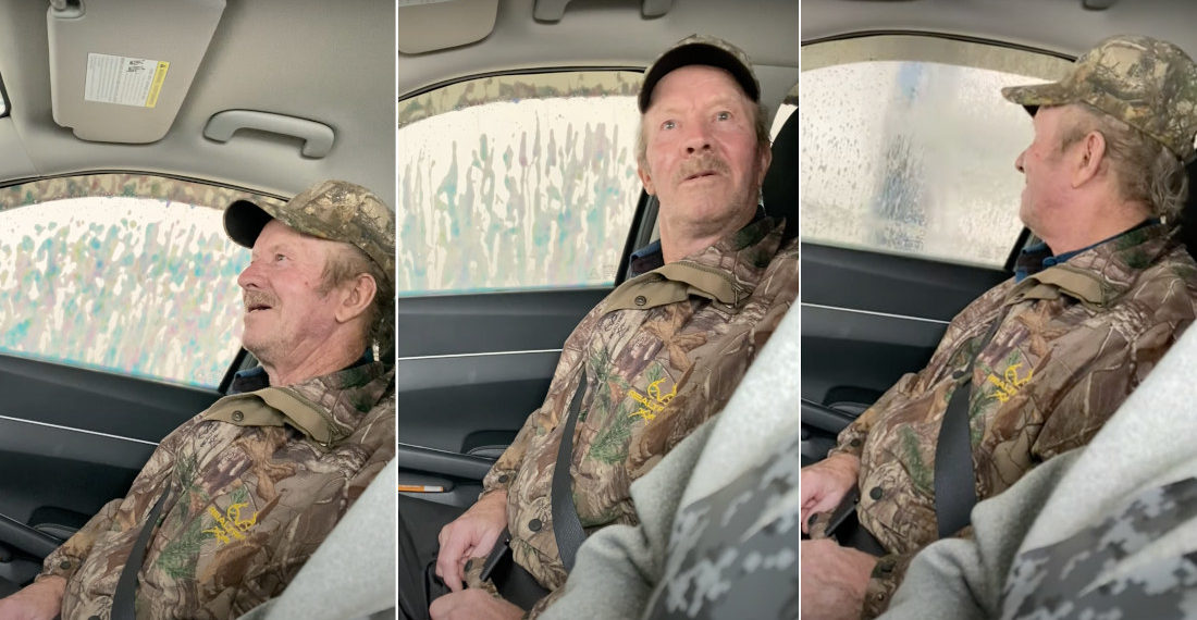 78-Year Man Experiences Drive-Thru Carwash For The First Time, Is Blown Away