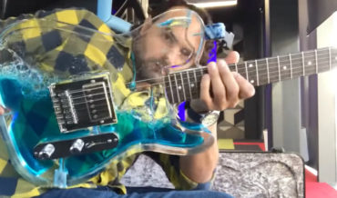 Musician Builds Clear, Liquid-Filled Electric Guitar