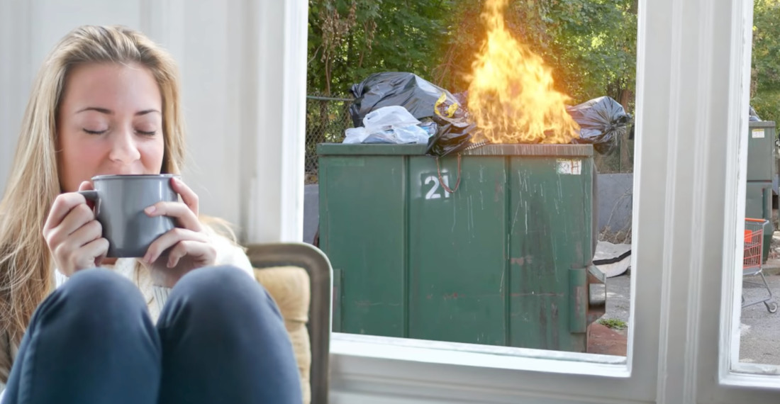 An Hour-Long Relaxing Dumpster Fire Video: Move Over, Crackling Fireplace!