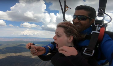 Professional Skydiver Proposes To Girlfriend After Pulling Chute