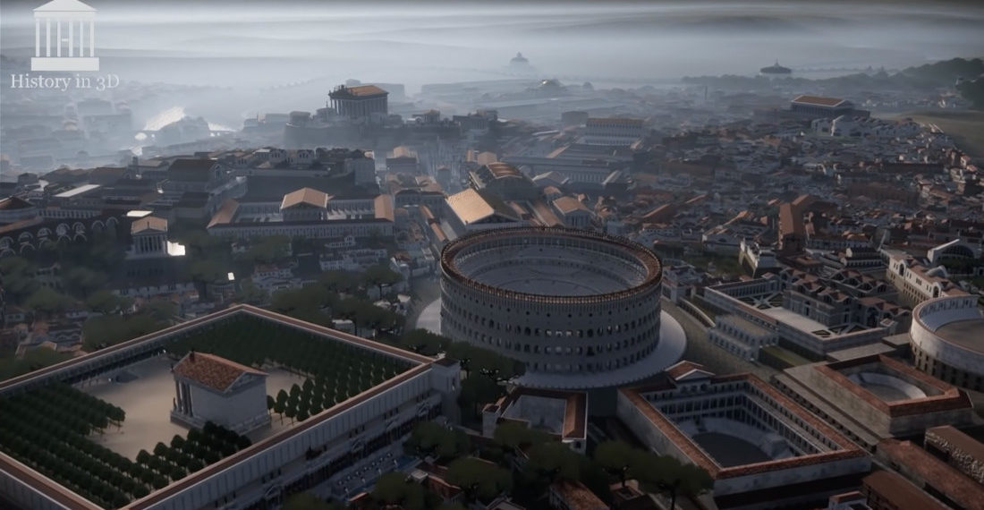 A Detailed Flight Over 3D Digitally Reconstructed Ancient Rome