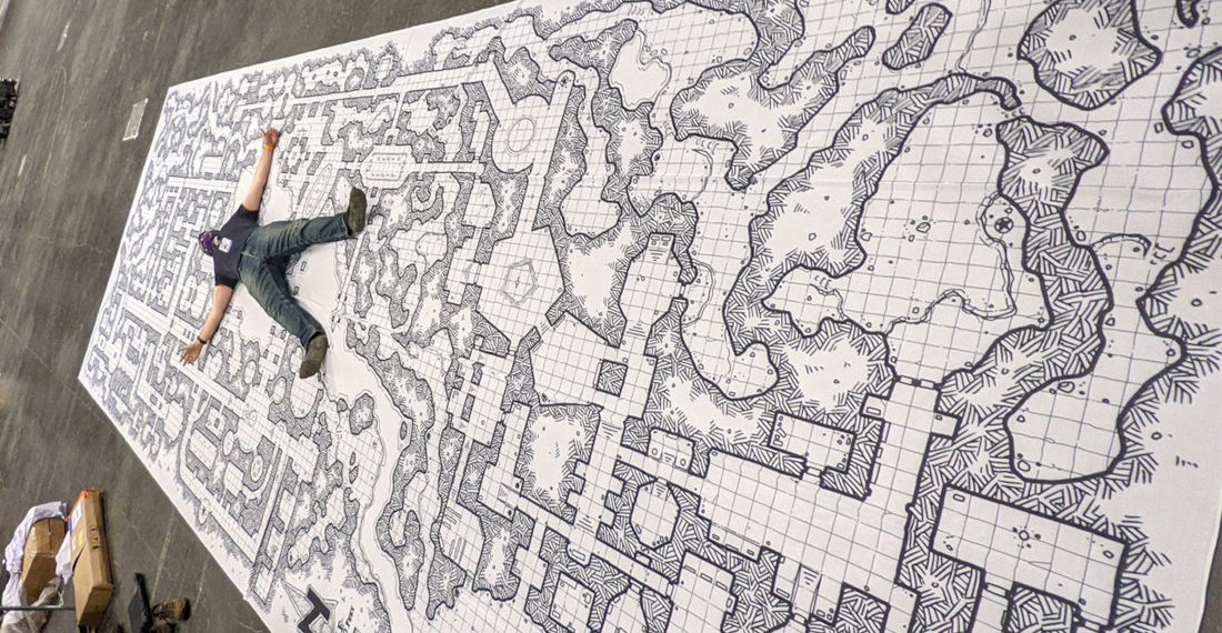 At 30-Feet, This Is The World’s Largest D&D Dungeon Map