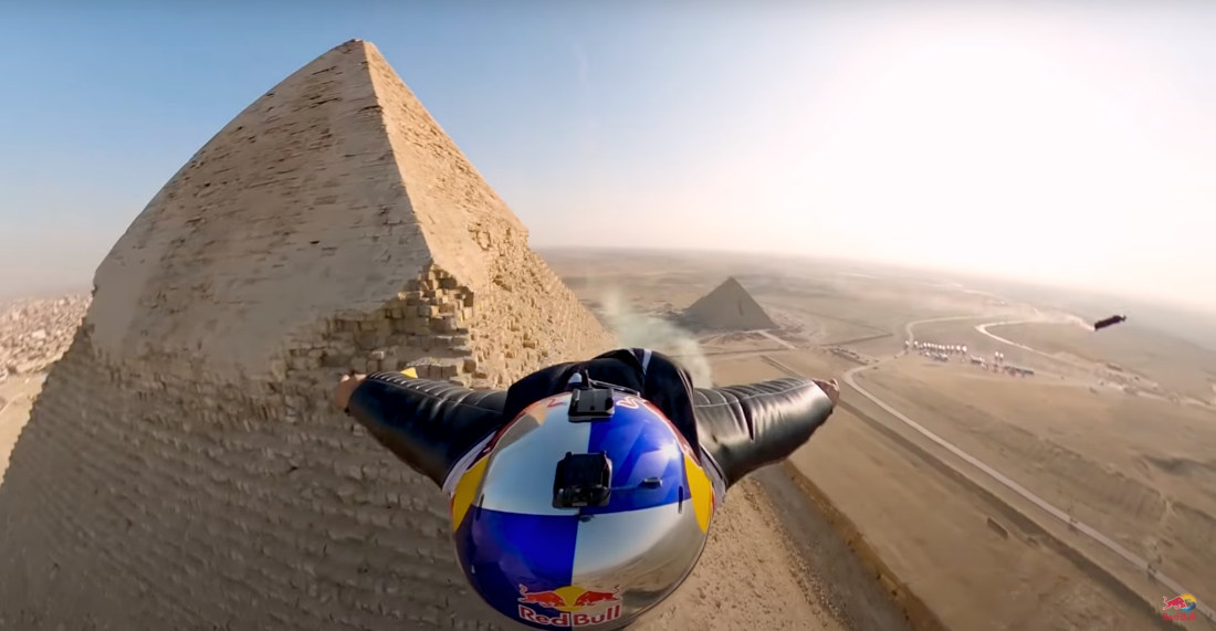 Wingsuiting Over The Pyramids Of Giza