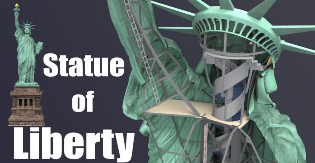 A 3D Visualization Of What's Inside The Statue Of Liberty